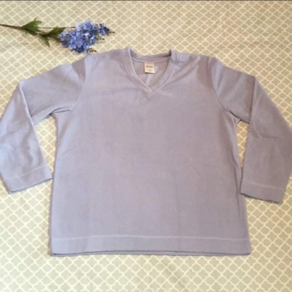 NWOT Blair Blue Fleece Top L